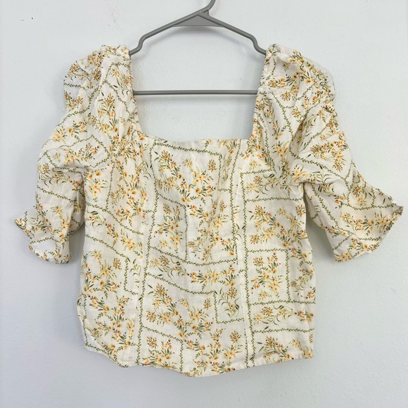 Joie Tops - Joie NWT 100% linen floral print blouse Sz Medium